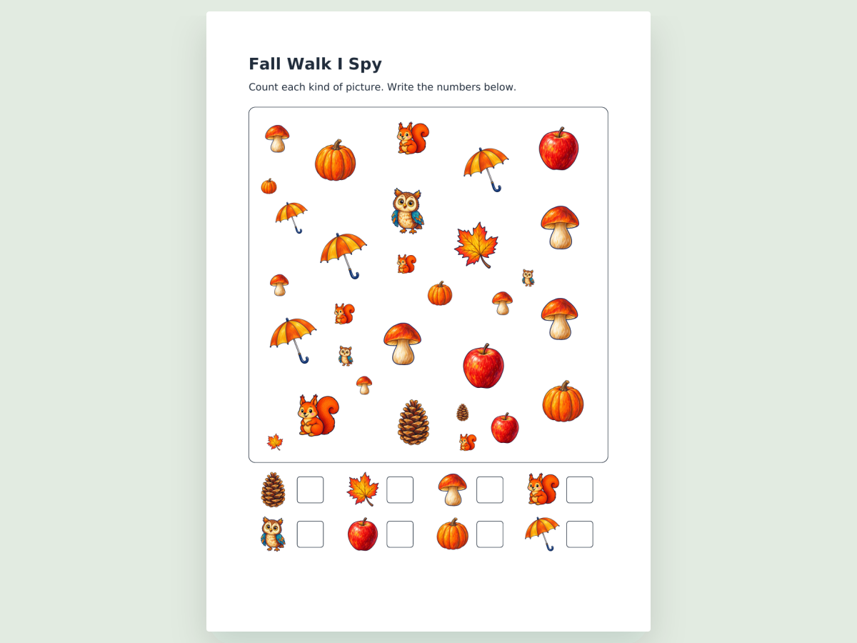 Fall Walk I Spy